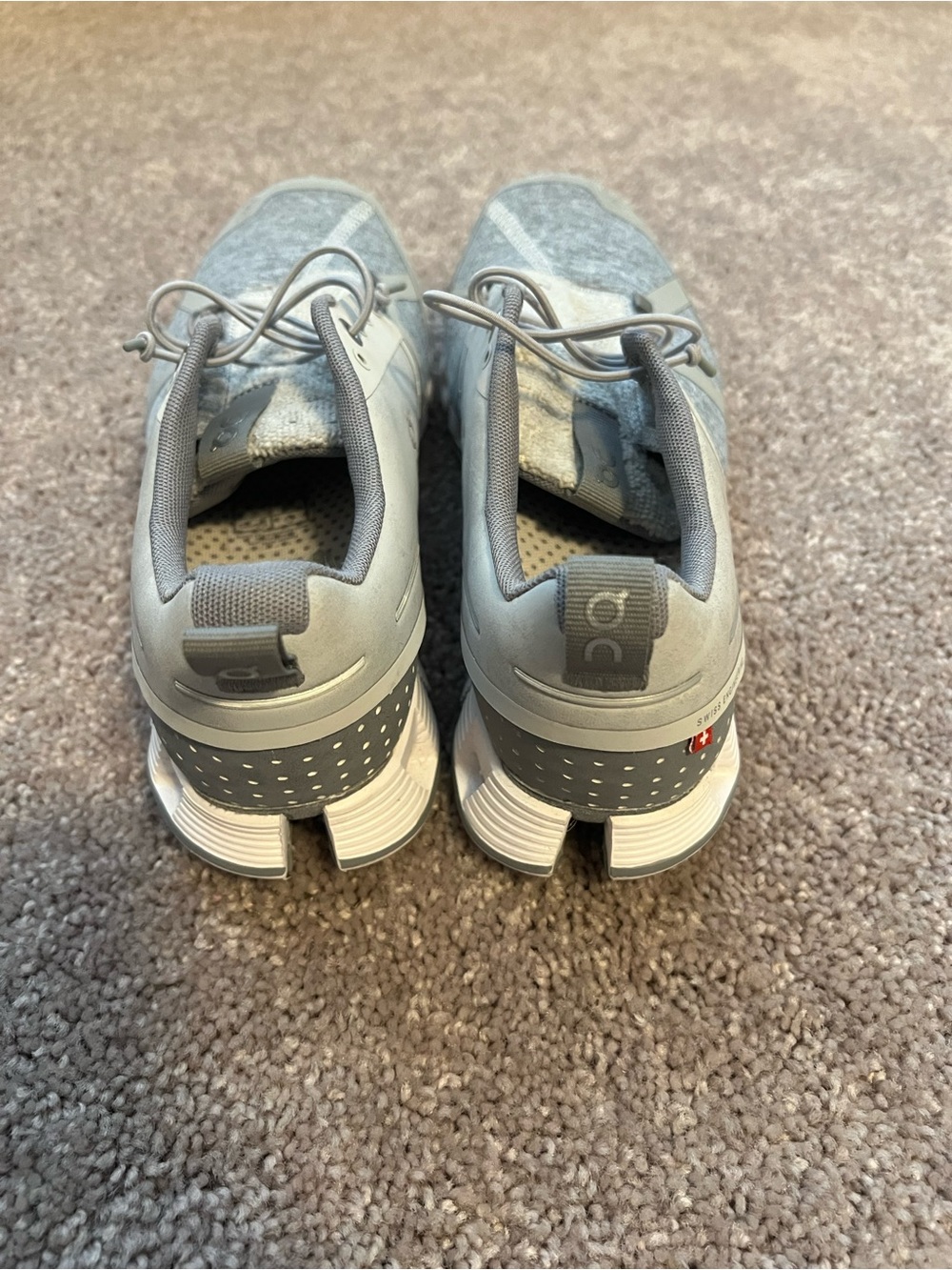 On Running Women’s Grey Knit Athletic Shoes - Picture 2 of 5